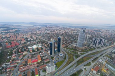 İstanbul hava görüntüsü ve taksim.