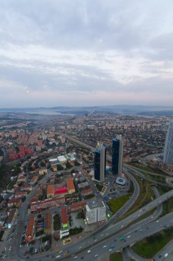 İstanbul hava görüntüsü ve taksim.