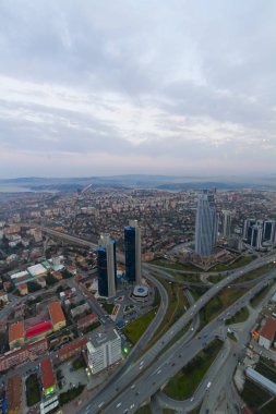 İstanbul hava görüntüsü ve taksim.