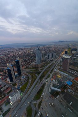 İstanbul hava görüntüsü ve taksim.