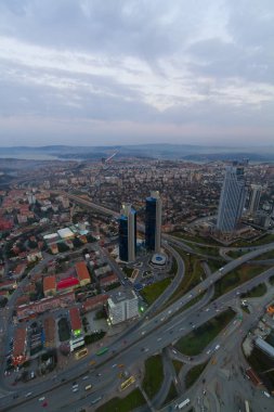 İstanbul hava görüntüsü ve taksim.