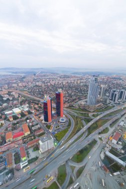 İstanbul hava görüntüsü ve taksim.
