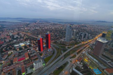 İstanbul hava görüntüsü ve taksim.
