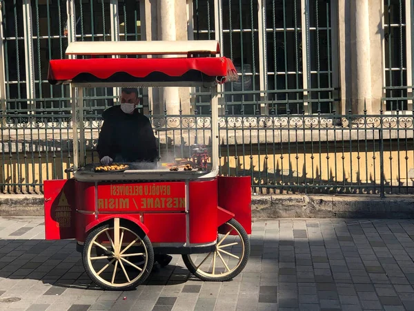 Taksim Isztambul Június 2020 Taksim Tér Nosztalgikus Villamos — Stock Fotó