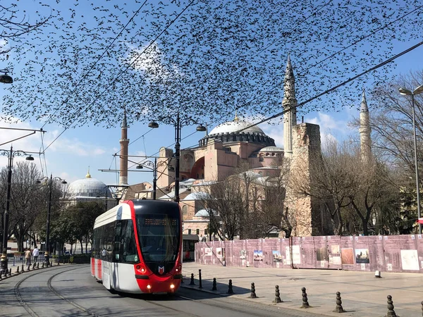 Błękitny Meczet Muzeum Hagia Sophia Stambuł Historyczne Miasto — Zdjęcie stockowe