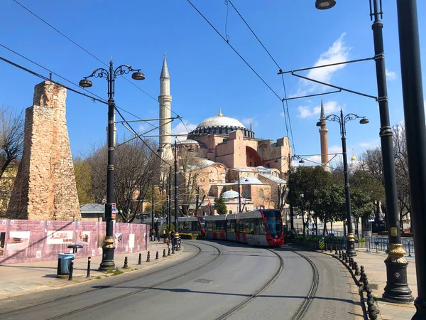 Błękitny Meczet Muzeum Hagia Sophia Stambuł Historyczne Miasto — Zdjęcie stockowe