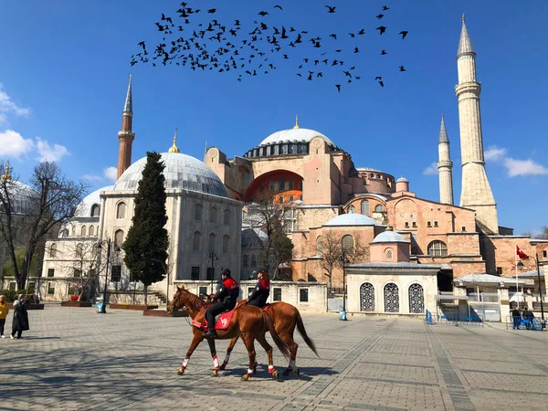 Mosquée Bleue Musée Hagia Sophia Ville Historique Istanbul — Photo