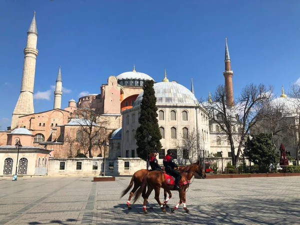 Blue Mosque Hagia Sophia Museum Istanbul Historic City — стокове фото