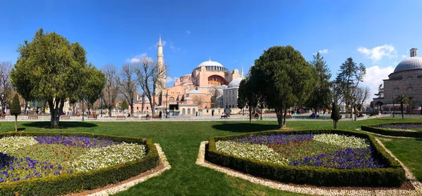 ブルーモスクとハギア ソフィア美術館 イスタンブール歴史都市 — ストック写真