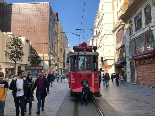 Igreja Católica Romana Antonio Padova Longo Avenida Stiklal Bairro Histórico — Fotografia de Stock