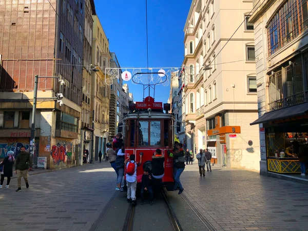 Igreja Católica Romana Antonio Padova Longo Avenida Stiklal Bairro Histórico — Fotografia de Stock