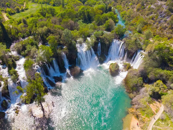Uberørte Kravice Falls Bosnien Herzegovina - Stock-foto