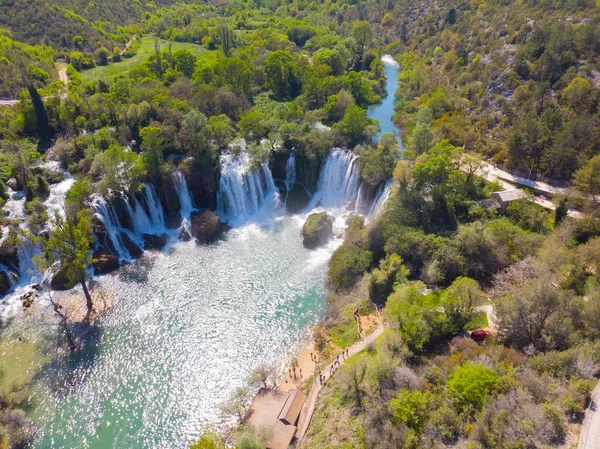 Uberørte Kravice Falls Bosnien Herzegovina - Stock-foto