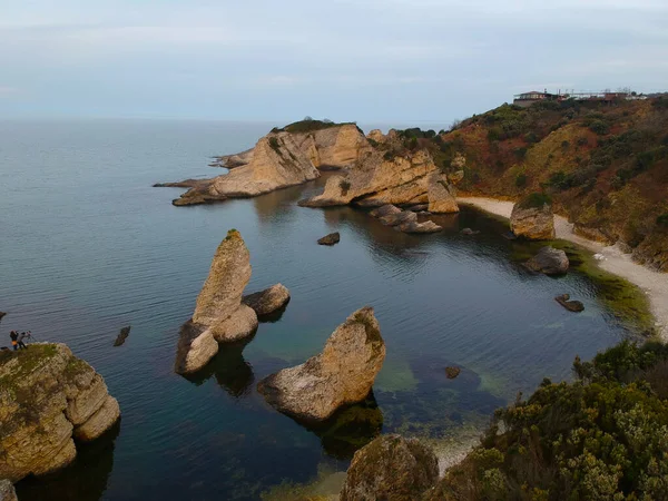 Sile Rocks Luftaufnahme Istanbul Türkei — Stockfoto