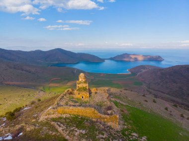 Altinsac Kilisesi, Van Şehri, hava manzarası.