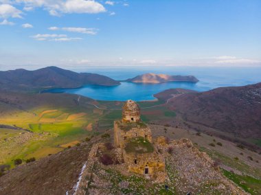 Altinsac Kilisesi, Van Şehri, hava manzarası.