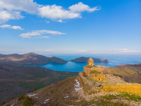 Altinsac Kilisesi, Van Şehri, hava manzarası.