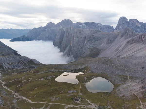Rifugio Auronzo Chiesetta Degli Alpini Nel Parco Nazionale Delle Tre — Foto Stock