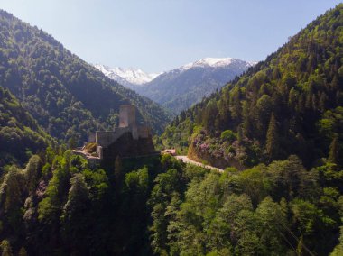 Zilkale hava görüntüsü ve ufuk çizgisi / Türkiye 