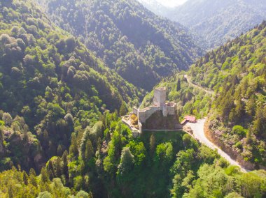 Zilkale hava görüntüsü ve ufuk çizgisi / Türkiye 