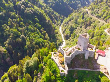 Zilkale hava görüntüsü ve ufuk çizgisi / Türkiye 