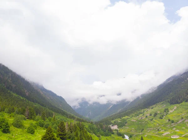 Hegycsúcs Felhőkben Törökország Karadeniz Zóna Rize Város — Stock Fotó