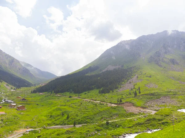 Montagna Picco Tra Nuvole Turchia Zona Karadeniz Rize Città — Foto Stock