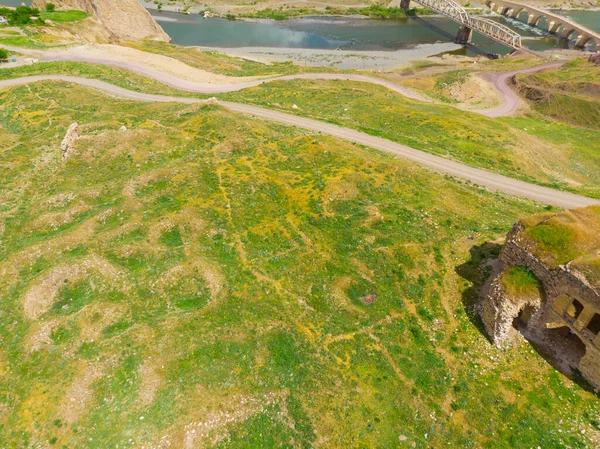 Palu Elazig Oude Stad Vanuit Lucht — Stockfoto