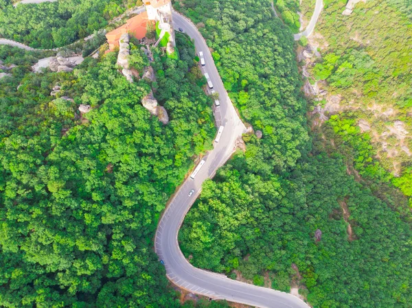 Meteora Grecia Vista Aérea Ciudad Vieja —  Fotos de Stock