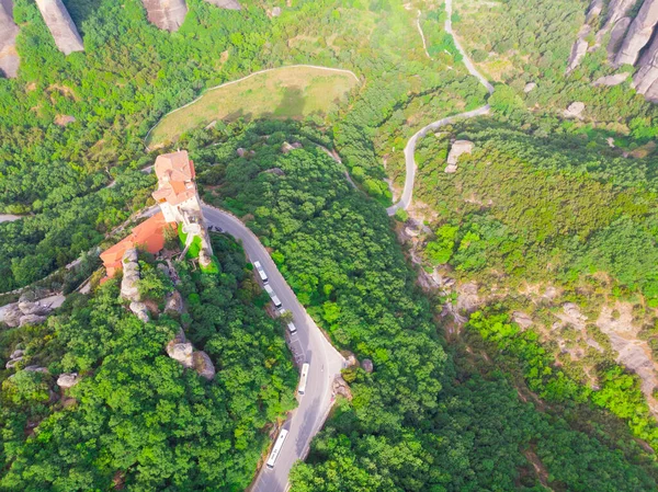 Meteora Řecko Starý Letecký Pohled Město — Stock fotografie