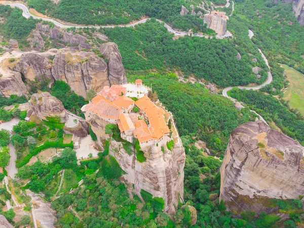 Meteora Grécia Cidade Velha Vista Aérea — Fotografia de Stock