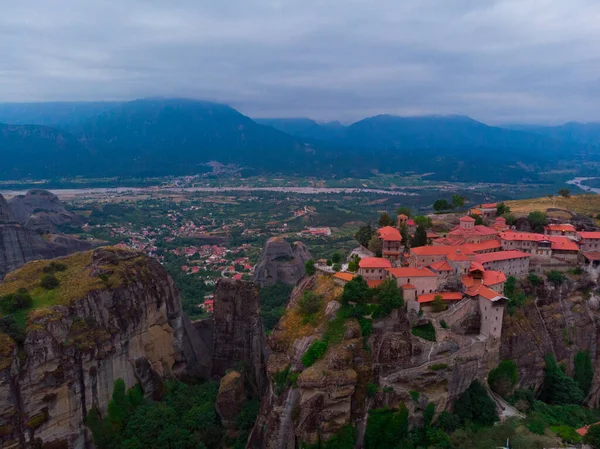 Meteora Görögország Óvárosi Légi Kilátás — Stock Fotó