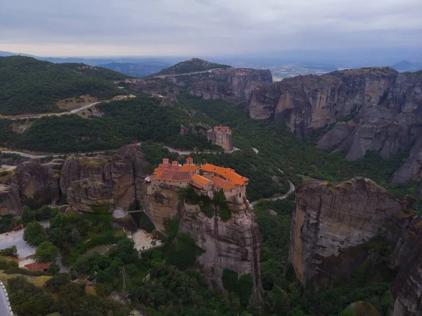 Meteora Görögország Óvárosi Légi Kilátás — Stock Fotó