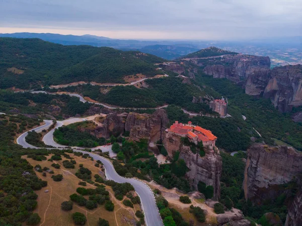 Meteora Görögország Óvárosi Légi Kilátás — Stock Fotó