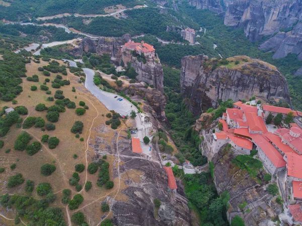 Meteora Görögország Óvárosi Légi Kilátás — Stock Fotó