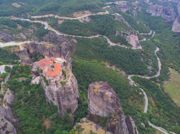 Meteora Görögország Óvárosi Légi Kilátás — Stock Fotó