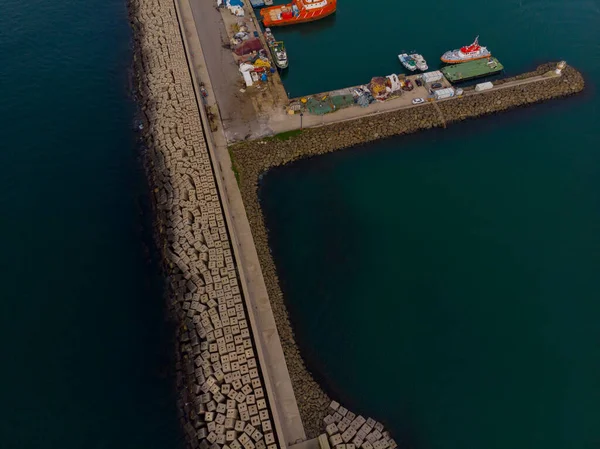 Aérea Del Puente Sultán Selim Yavuz Estambul Calles Vacías Medio — Foto de Stock