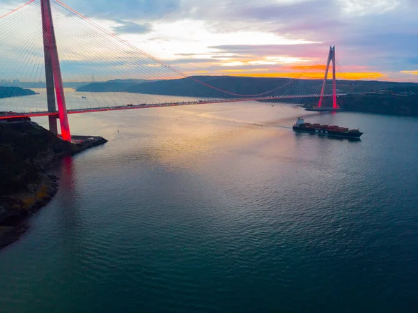 Lotnisko Yavuz Sultan Selim Bridge Stambule Puste Ulice Pośród Koronawirusów — Zdjęcie stockowe