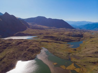 Savsat doğa parkı, manzara, göller ve dağlar, hava manzarası, Artvin - Türkiye