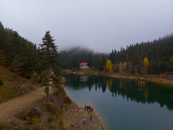 Přírodní Park Akgol Lake Letecký Výhled Sinop Turecko — Stock fotografie