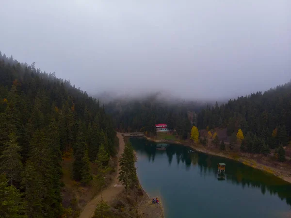 Přírodní Park Akgol Lake Letecký Výhled Sinop Turecko — Stock fotografie