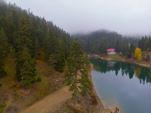 Přírodní Park Akgol Lake Letecký Výhled Sinop Turecko — Stock fotografie