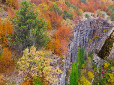 Basalt cliffs Nature Park, aerial view, Sinop - Turkey clipart