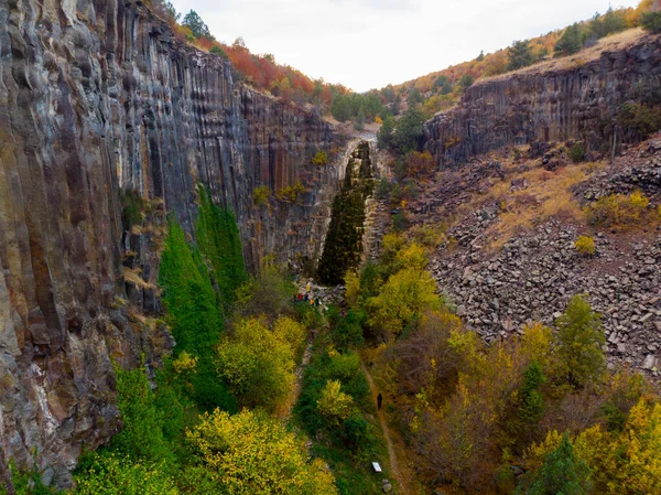 Basalt Skały Park Przyrody Widok Lotu Ptaka Sinop Turcja — Zdjęcie stockowe