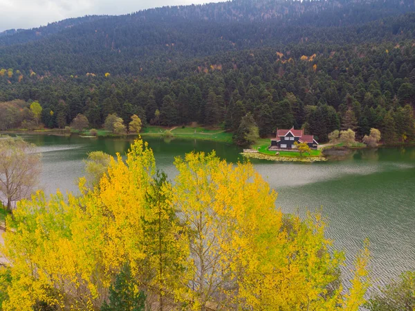 Veduta Aerea Del Lago Golcuk Bolu Turchia — Foto Stock