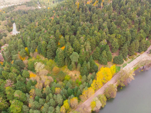 トルコのBoluにあるGolcuk Lakeの空中ビュー — ストック写真