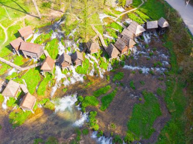Jajce kasabası ve Pliva Şelalesi, Bosna-Hersek.