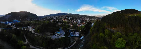 Ville Jajce Cascade Pliva Bosnie Herzégovine — Photo