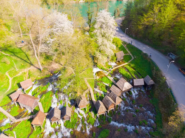 Jajce Stad Pliva Waterval Bosnië Herzegovina — Stockfoto