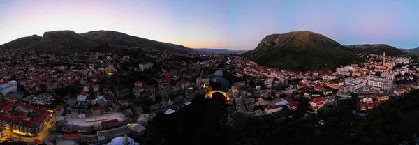 Bosnië Herzegovina Luchtfoto Mostar Brug — Stockfoto